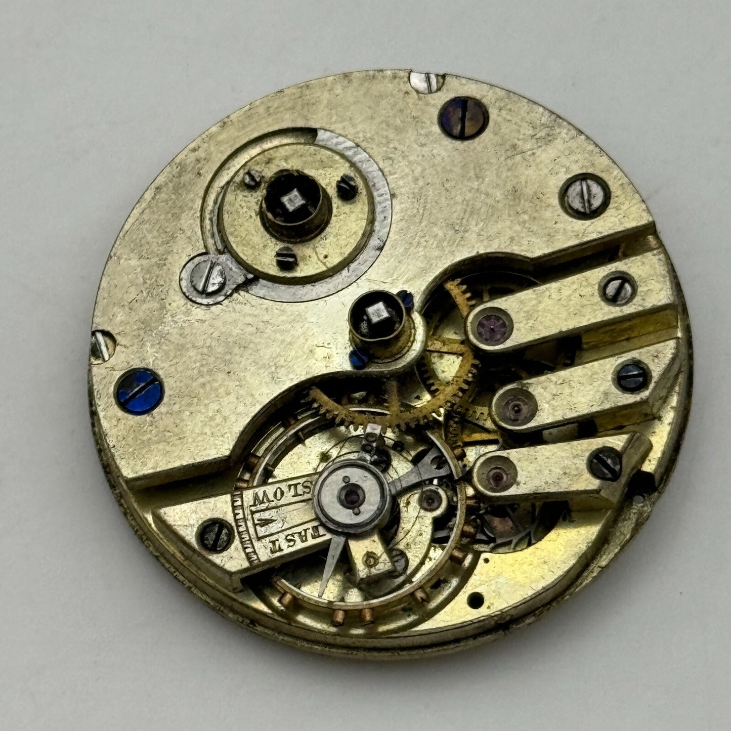 36.2mm Unidentified Antique Key Wound Pocket Watch Movement PARTS REPAIR SPARES