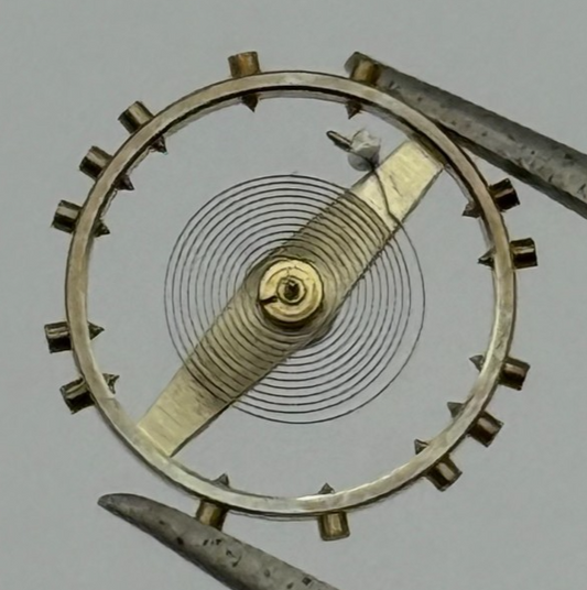 ETA 1080 Balance Wheel Complete And Spring 10 1/2''' 156 M Watch Movement Parts 