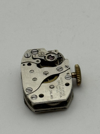 12.8mm Vintage Oris Cal 410 Manual Wind Swiss Watch Movement PARTS REPAIR