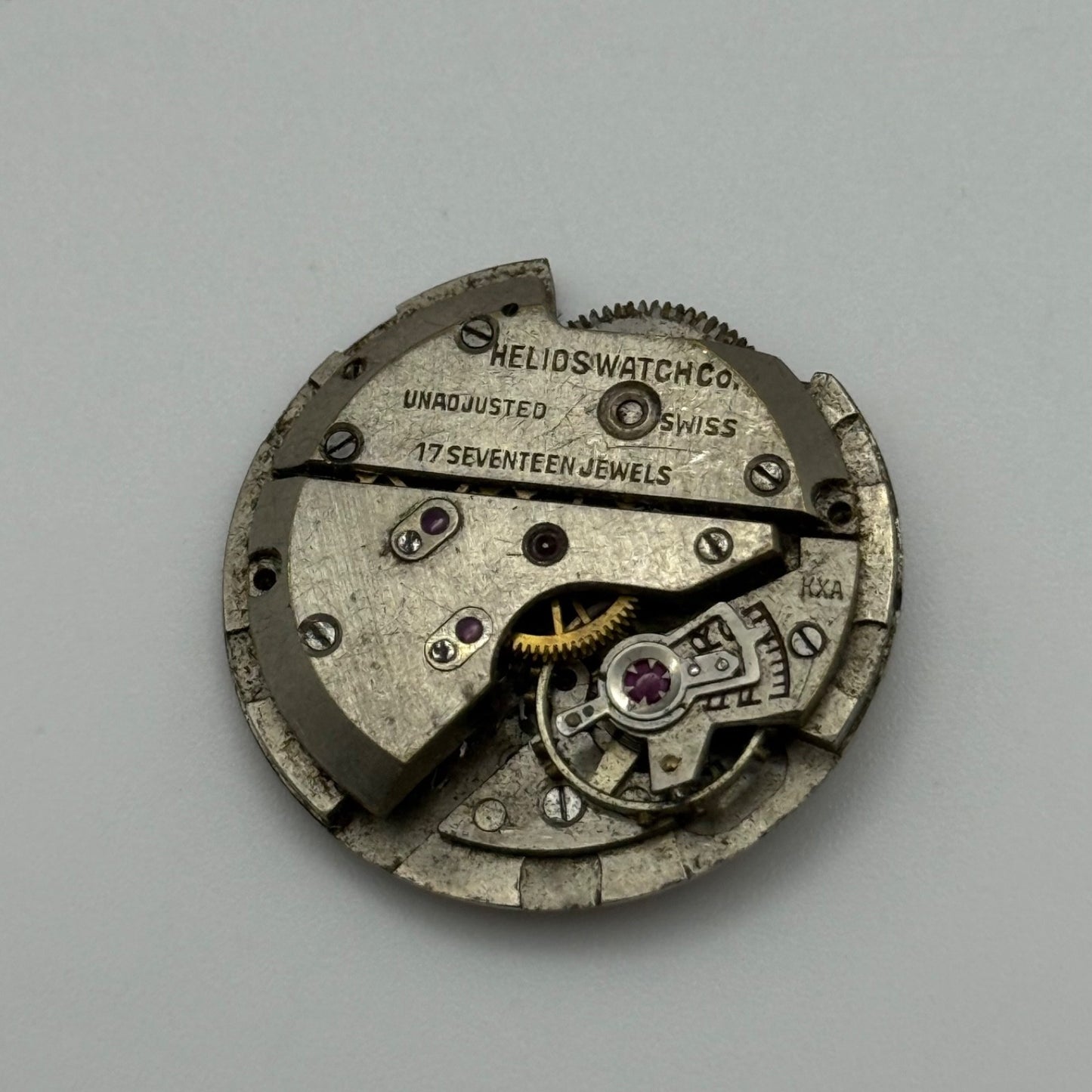 Helids Cal 450 Watch Movement Manual Wind Swiss Vintage Parts Repair 25.9mm