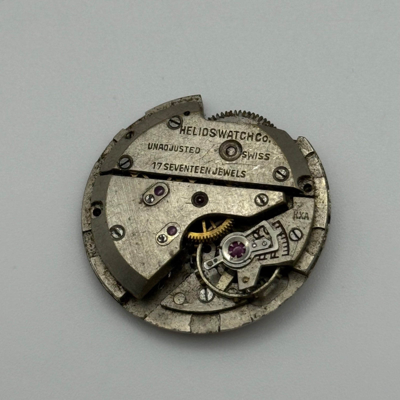 Helids Cal 450 Watch Movement Manual Wind Swiss Vintage Parts Repair 25.9mm