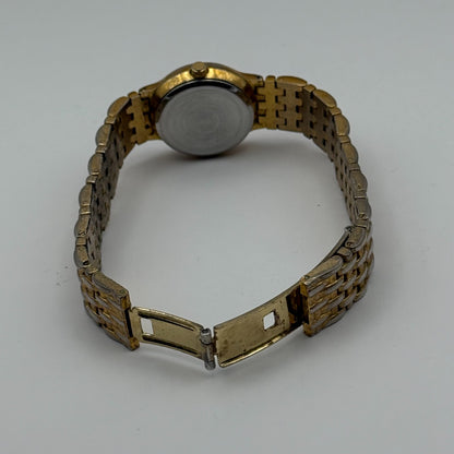 Imado Ladies Quartz Watch Crystal Accents Dial Two Tone Bracelet Working 23mm