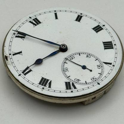 42.9mm Vintage Erlim Swiss Open Face Pocket Watch Movement PARTS REPAIR SPARES