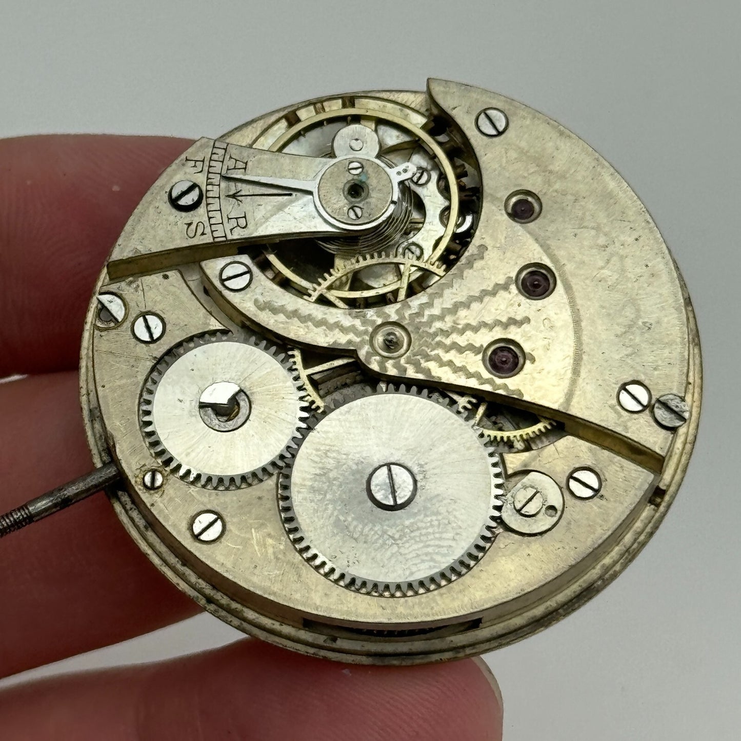 43mm S Smith & Son 9 Strand London Vintage Open Face Pocket Watch Movement PARTS