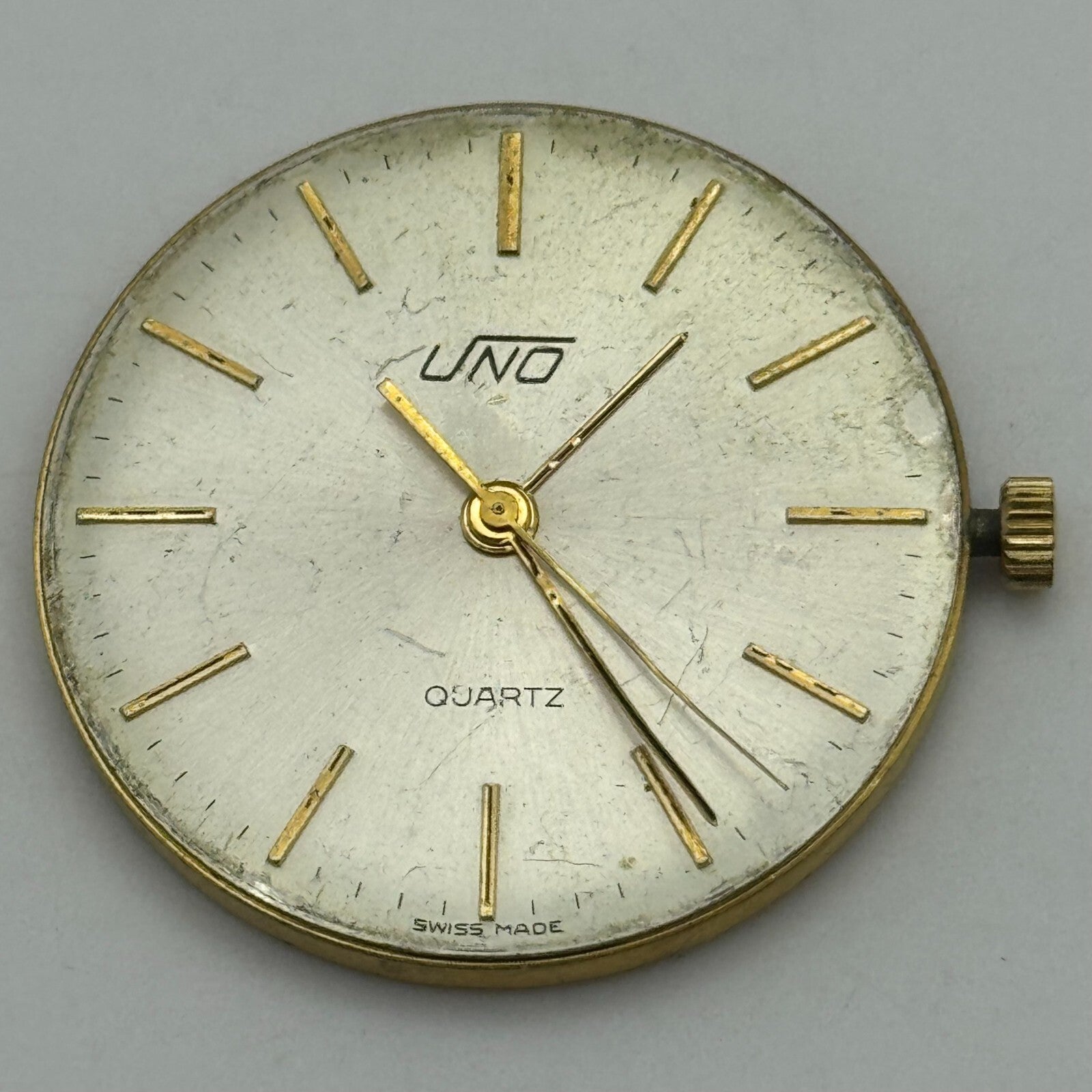 31.1mm Men’s Uno Harley Ronda 3873 Quartz Watch Movement Vintage PARTS SPARES