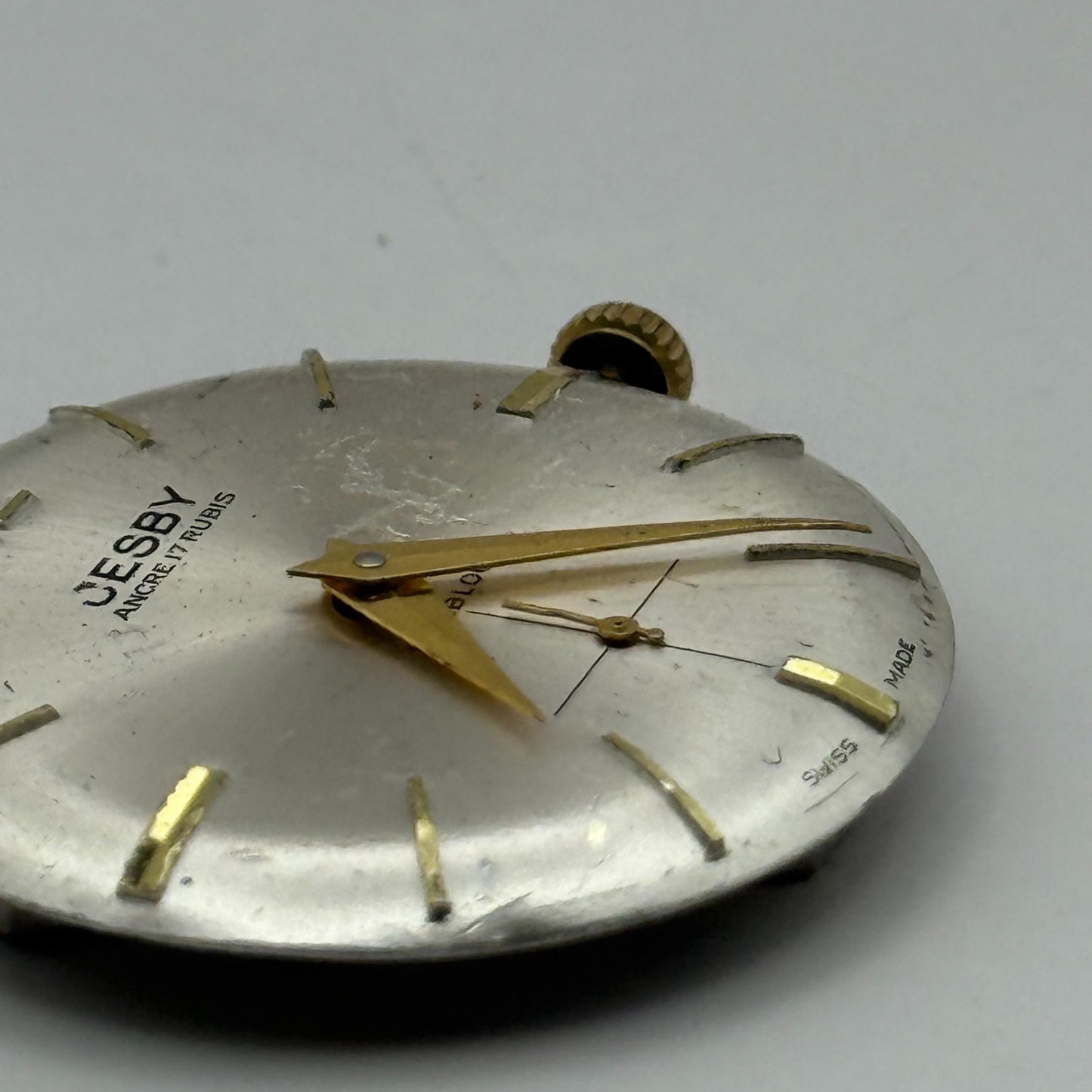 OM 116 Watch Movement Jesby Running Manual Wind Vintage Parts 25.8mm