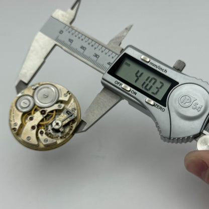 42mm Unidentified High Grade 19 Jewels Swiss Hunter Pocket Watch Movement PARTS