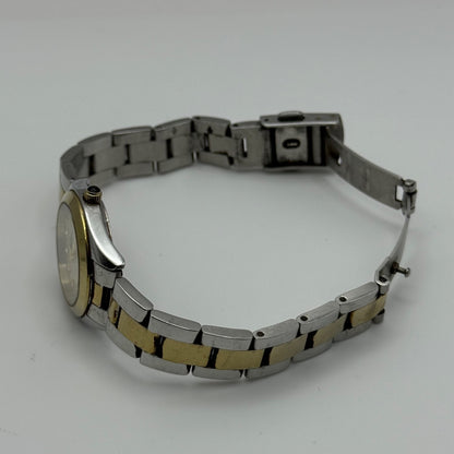 Rotary Ladies Watch Two Tone Mother Of Pearl Date Dial 27mm Working LB03499/401