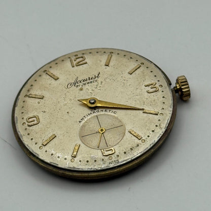 AS 1002 984 Watch Movement Running Accurist Manual Wind Vintage Parts 29.8mm