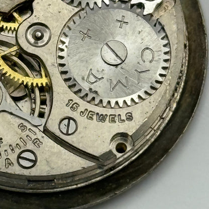 Cyma 162 Watch Movement Manual Wind Vintage Swiss 15 Jewels Parts Repair 23.5mm