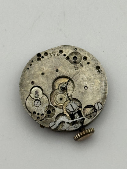 20.5mm Vintage Interesting unidentified Manual Wind Swiss Watch Movement REPAIR
