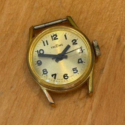 21mm Vintage Trutime Swiss Ronda RE 8133 Manual Wind Watch PARTS / REPAIR