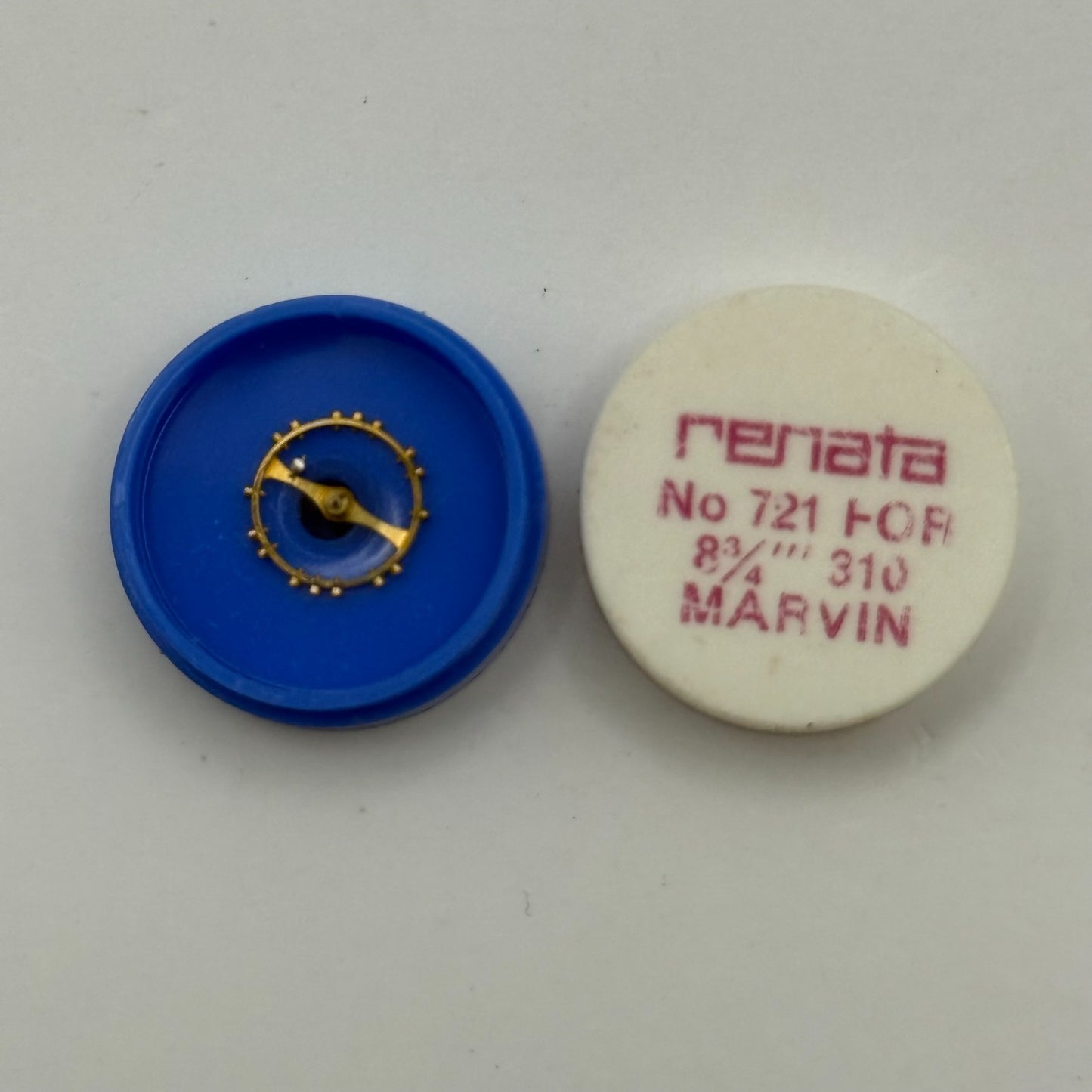 Marvin 310 Balance Complete 8 3/4''' Renata 721 Watch Movement Parts Vintage NOS