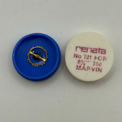 Marvin 310 Balance Complete 8 3/4''' Renata 721 Watch Movement Parts Vintage NOS
