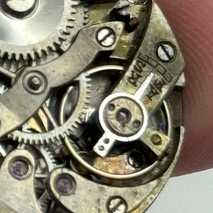 24.9mm Unidentified Swiss Balance Ok Trench Watch Movement Manual Wind PARTS