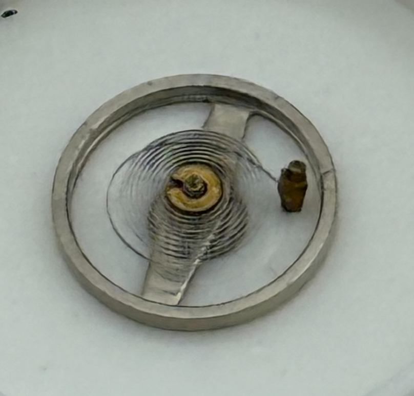 Ebosa 86 87 Balance Wheel Complete And Spring 8¾’’’ 1249 Watch Movement Parts 