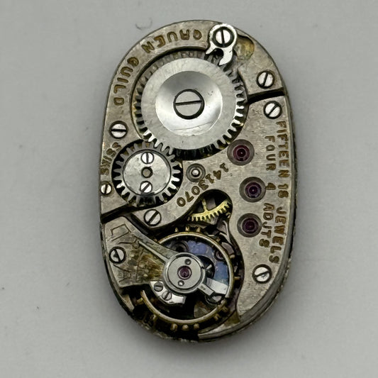 14mm Vintage Gruen Guild 833 Patent 97101 Watch Movement PARTS REPAIR