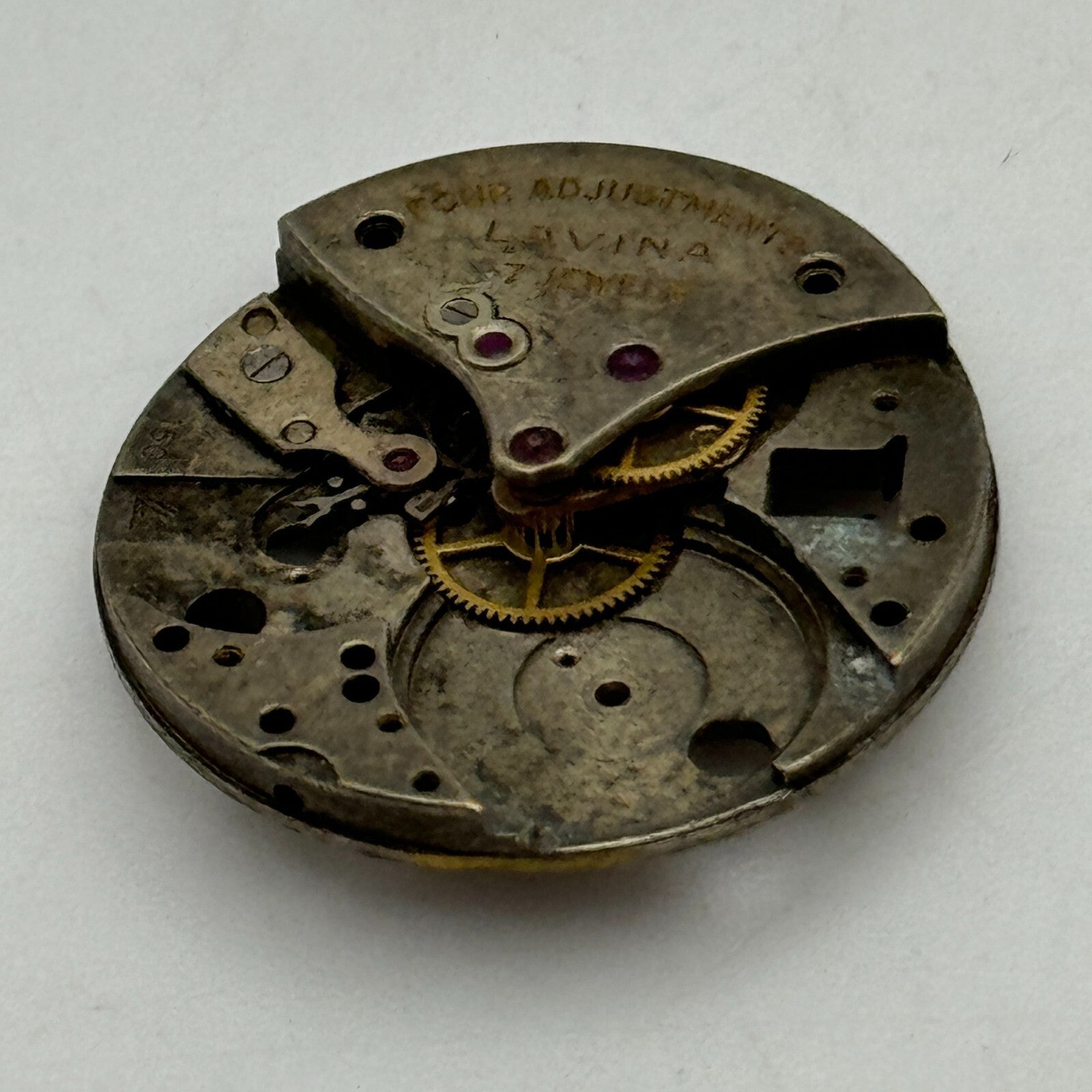 23.6mm Lavina Cal 150 Partial Manual Wind Watch Movement Swiss Vintage PARTS