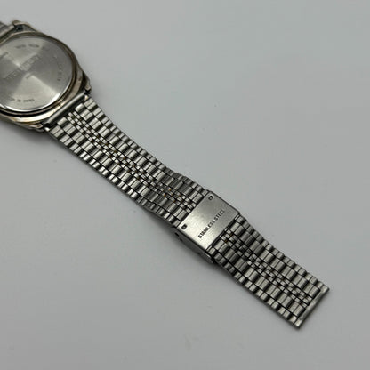 Battic Maruman Unisex Quartz Watch Two Tone Date Dial Gold Silver Working 33mm