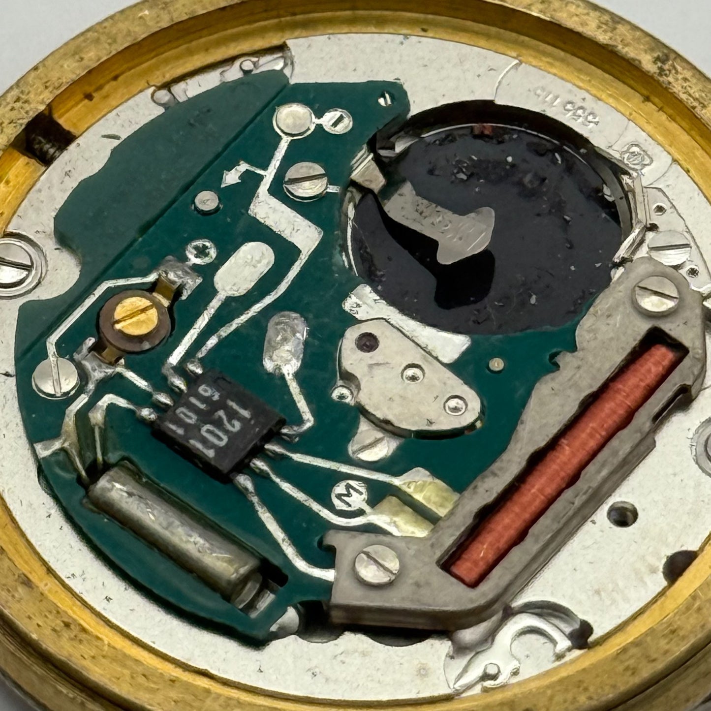 ETA 555.115 Quartz Watch Movement Garrard Date Vintage Swiss Parts Repair 31.5mm