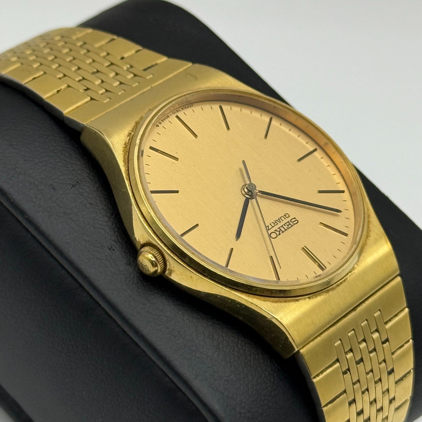 Seiko Men's Quartz Watch 7810-8059 Gold Tone Bracelet Japan 32mm PARTS REPAIR