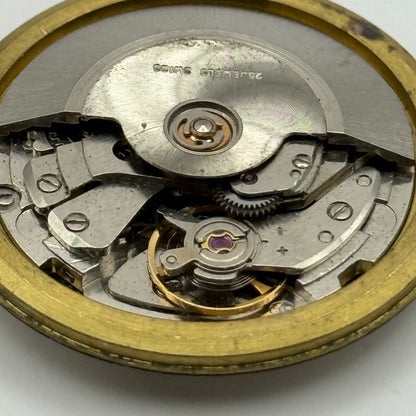 FHF 909 Automatic Watch Movement Garrard Date 25 Jewels Vintage Parts 31.8mm