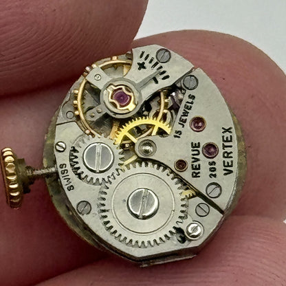 13mm Ladies Running Vertex Revue 205 Swiss Manual Wind Watch Movement PARTS