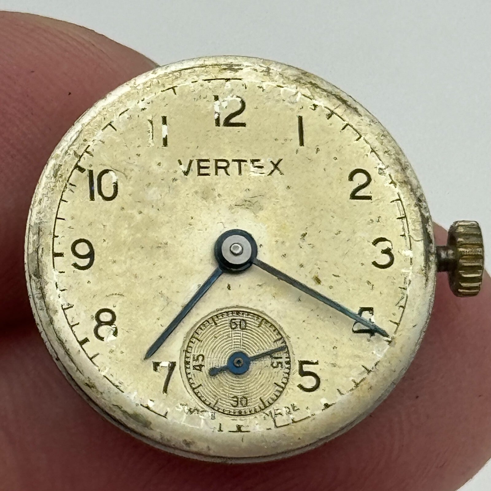 19.7mm Vertex Revue 78 Manual Wind Watch 15 Jewels Movement Swiss Vintage PARTS