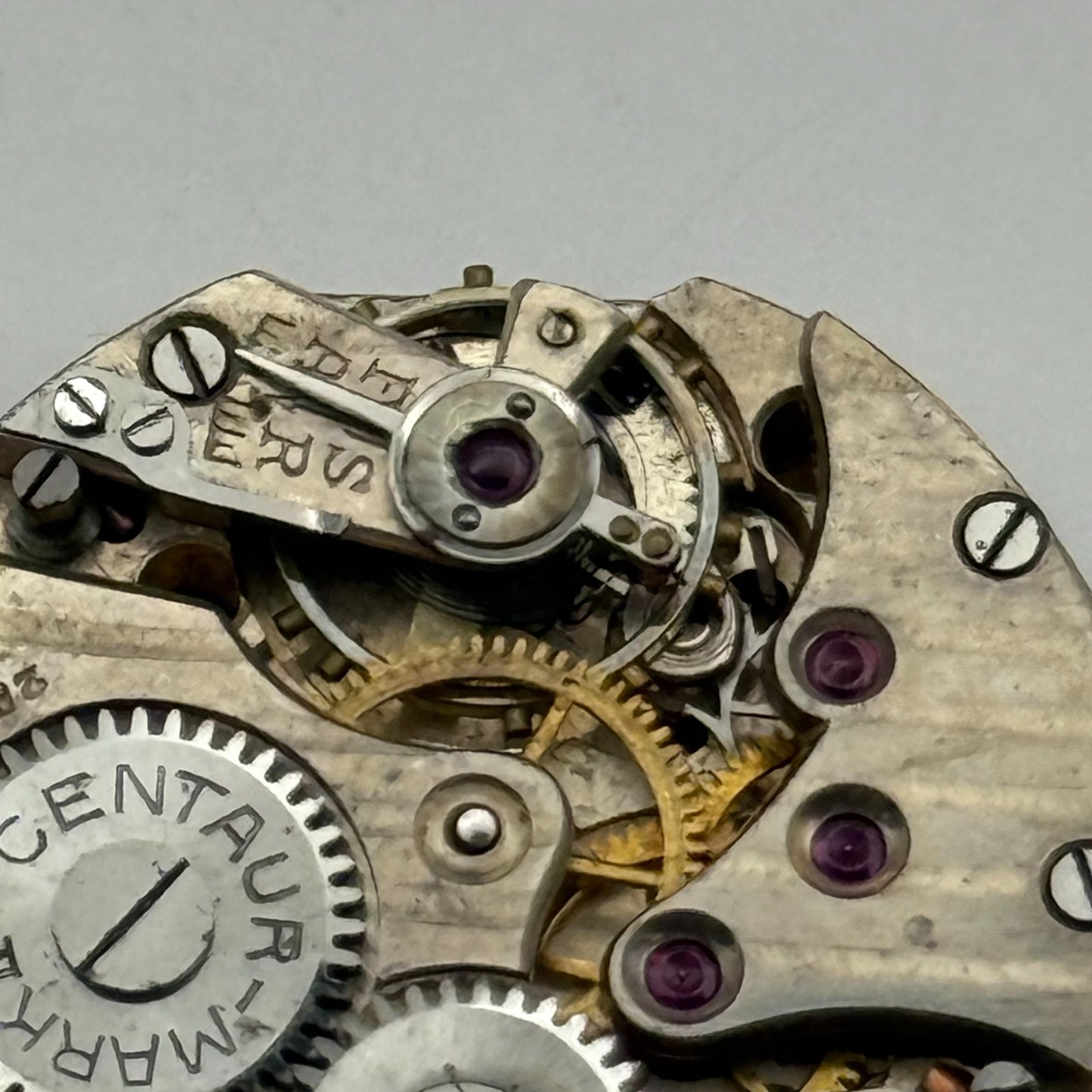 Centaur Mark II Watch Movement Running Manual Wind Vintage Parts Repair 23.6mm