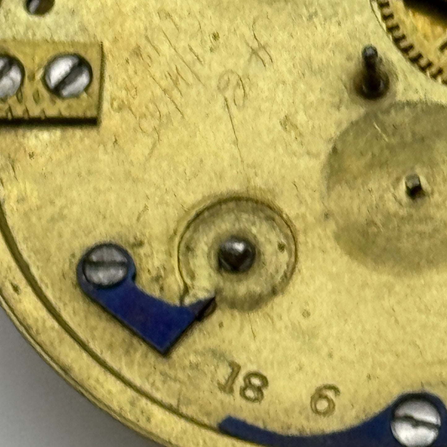 Fusee Pocket Watch Movement Antique English Key Wound Parts Repair Spares 46.7mm