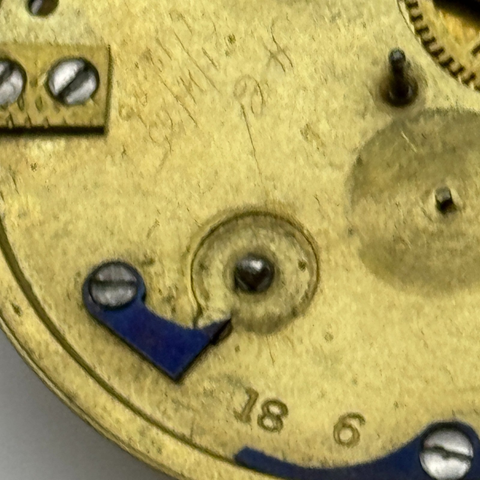 Fusee Pocket Watch Movement Antique English Key Wound Parts Repair Spares 46.7mm