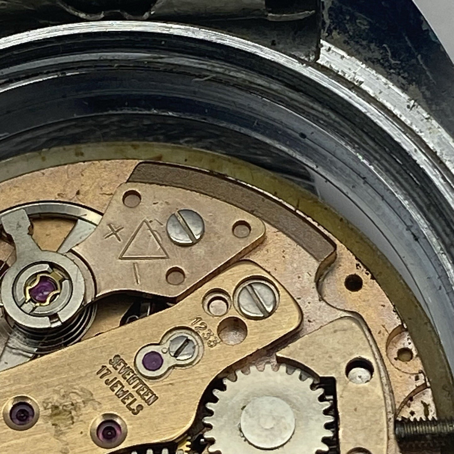 35mm RUNNING TO REPAIR Vintage Rytima De Luxe Ronda RAX 1233 Movement For Parts