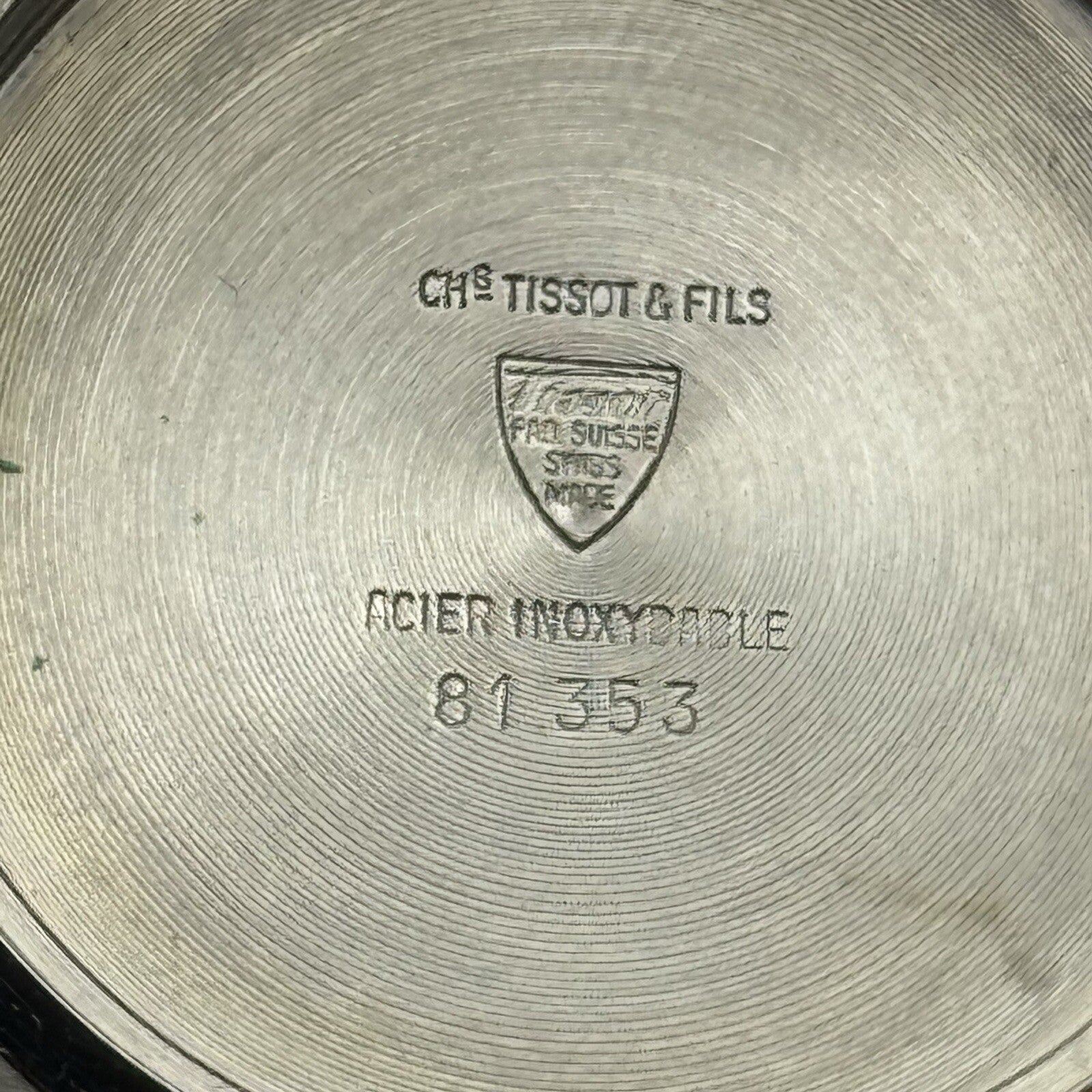 38mm Men’s Tissot Fab Suisse Stainless Steel 81 353 Watch Case + Crown Spares