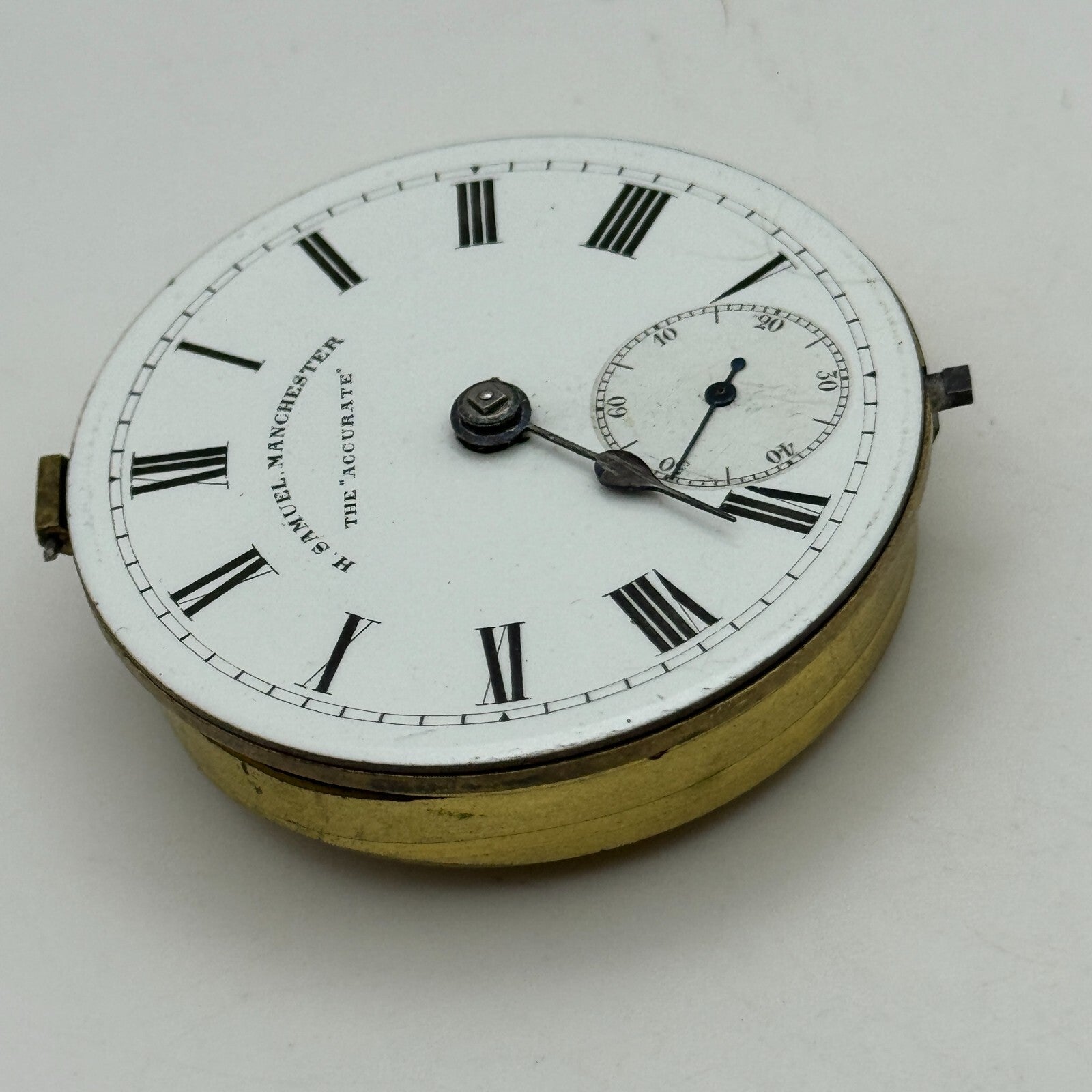 44.6mm Antique H Samuel Manchester The "Accurate" Pocket Watch Movement PARTS