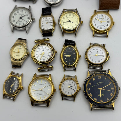 Bundle Of 16 Quartz Watches Modern / Vintage Untested Parts / Repair / Crafts