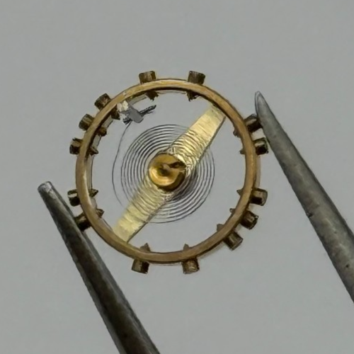 AS 1677 Balance Wheel Complete And Spring 5½''' 1225 M Watch Movement Parts NOS