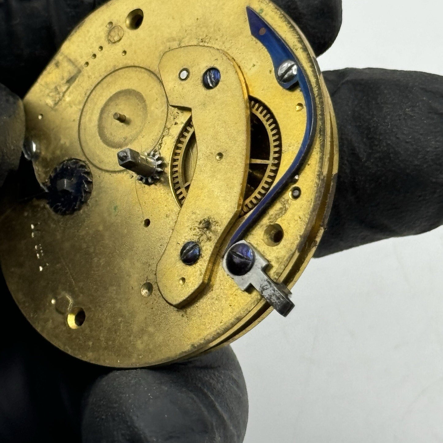 42.9mm Unidentified J.D 16 Fusee Pocket Watch Movement FOR PARTS Restoration