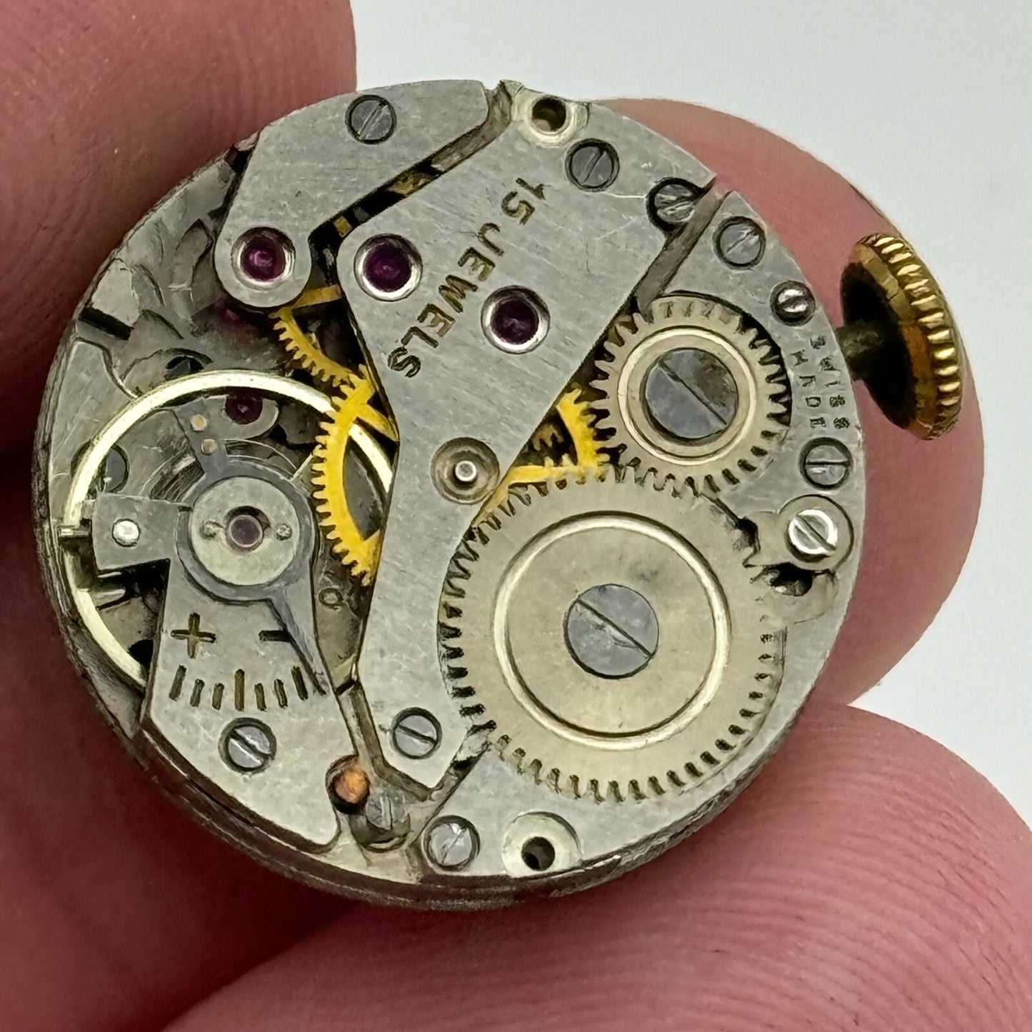 19.7mm Ladies Hirco AS 970 Manual Wind 15 Jewels Watch Movement PARTS SPARES