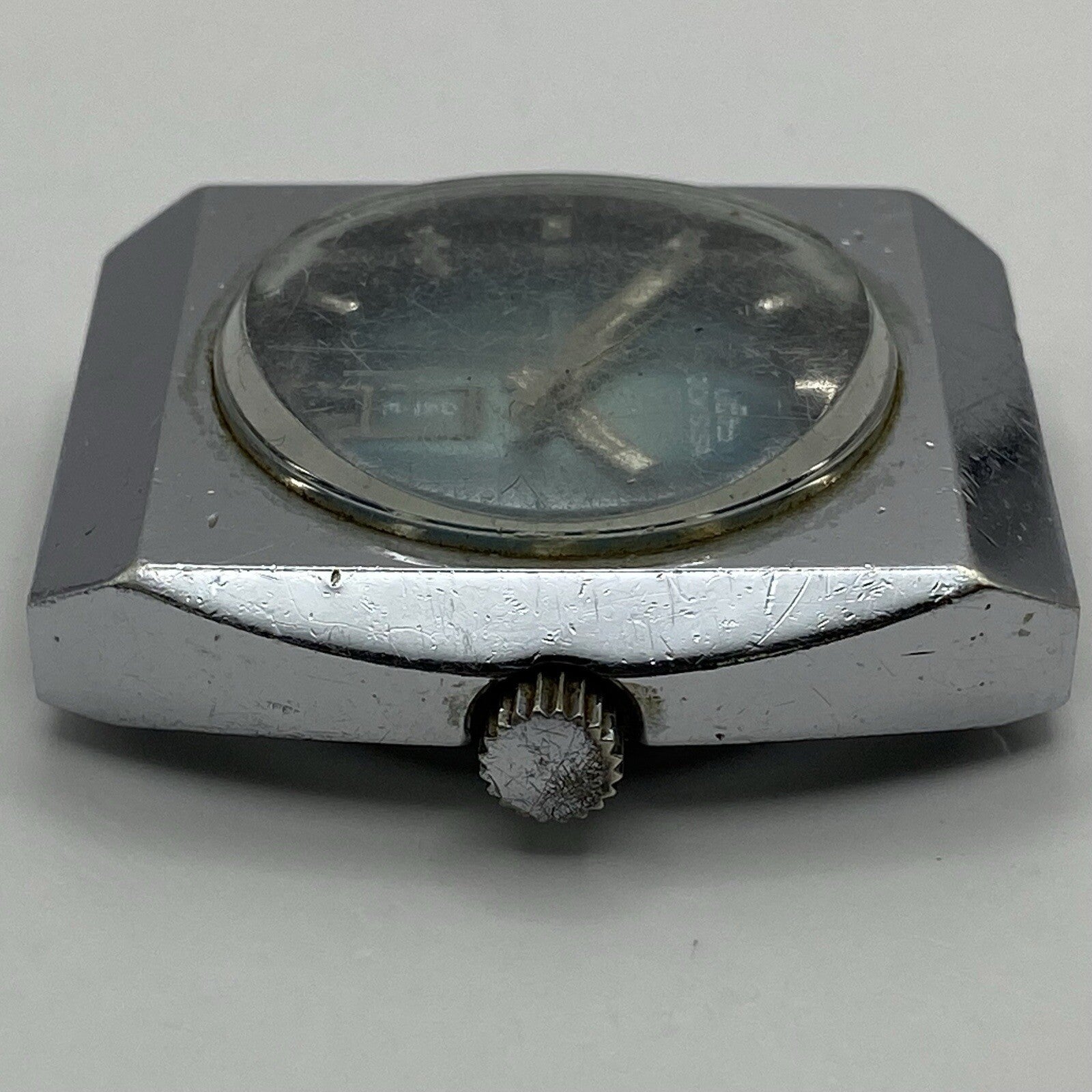37mm Gents Jowissa De Luxe Large Date Dial Watch Head FOR PARTS TO RESTORE
