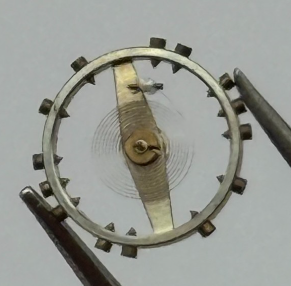 ETA 2412 Balance Wheel Complete And Spring 6 3/4''' 1257 M Watch Movement Parts 