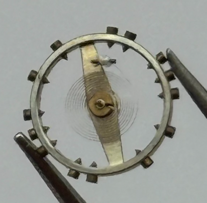 ETA 2412 Balance Wheel Complete And Spring 6 3/4''' 1257 M Watch Movement Parts 