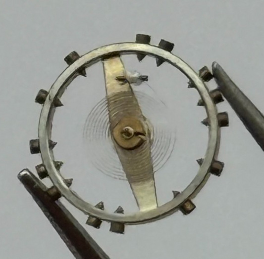 ETA 2412 Balance Wheel Complete And Spring 6 3/4''' 1257 M Watch Movement Parts 