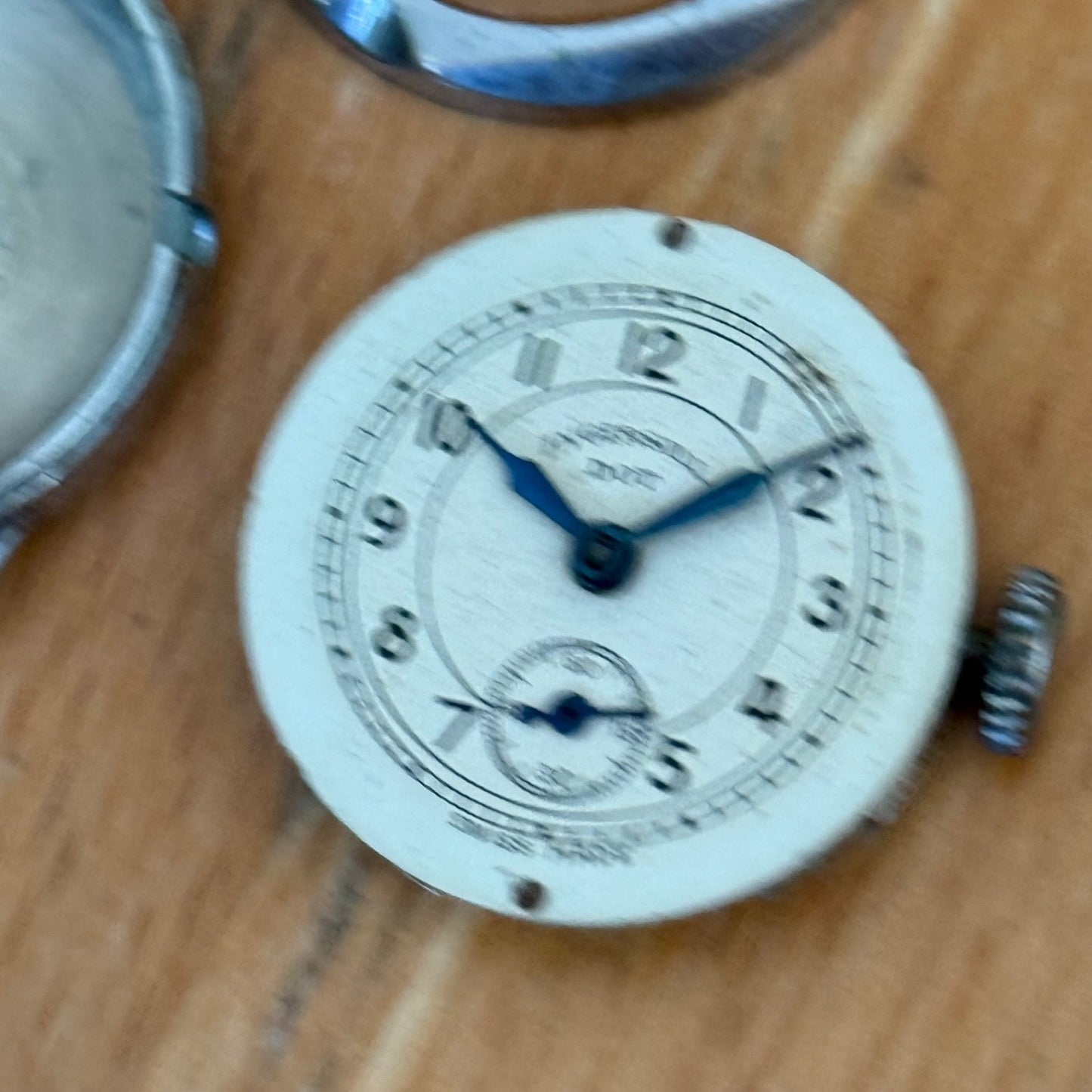 25mm Vintage Ingersoll Dot Nickel Chromium Swiss Manual Wind Watch PARTS REPAIR