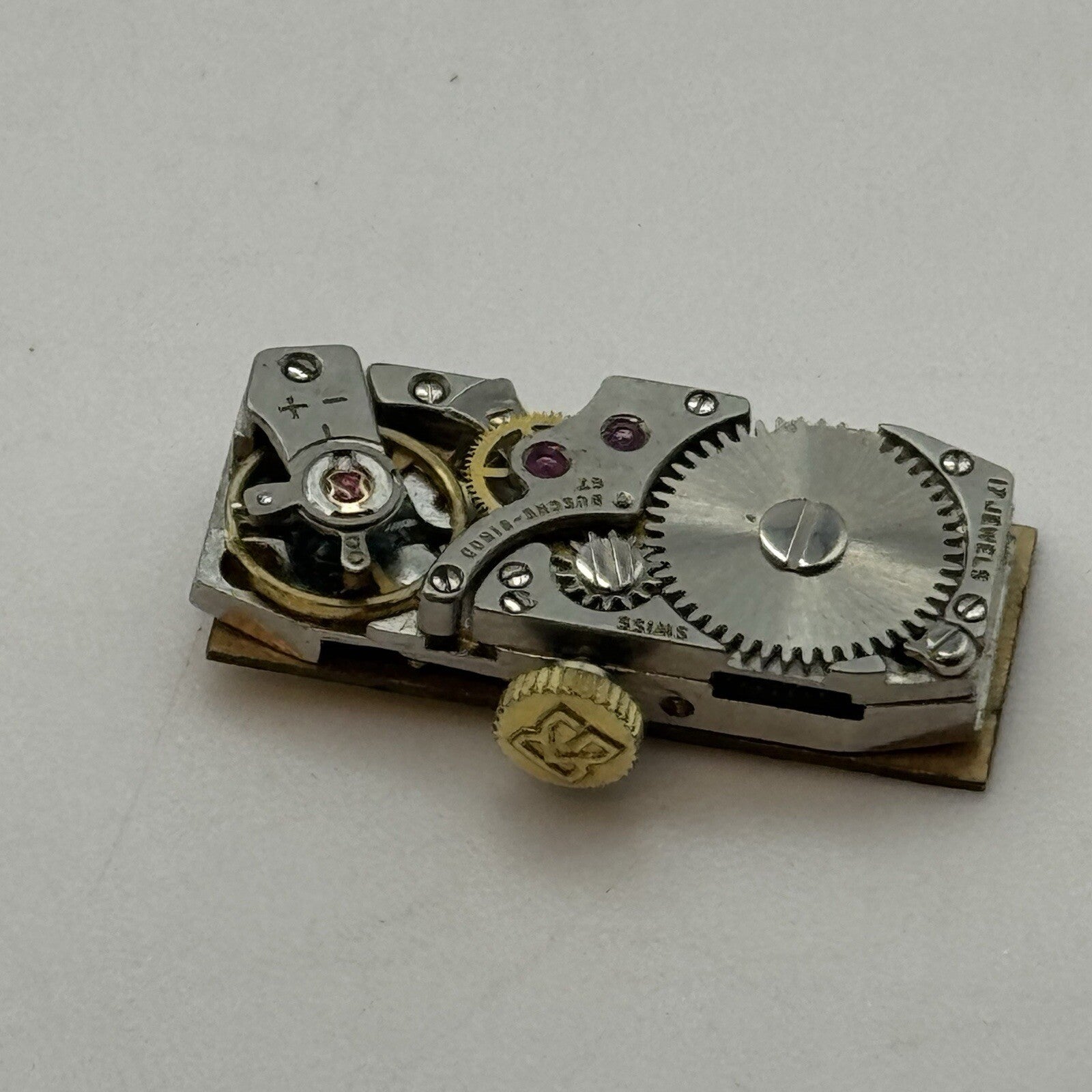 9.2mm Bueche Girod Cal 67 Balance Ok Tank Watch Movement For Restoration Parts