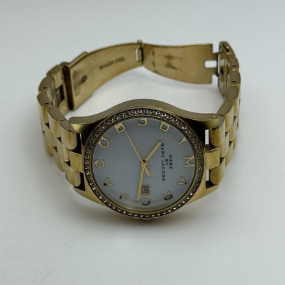 39mm Working Ladies Marc By Marc Jacobs White Date Dial Quartz Watch 5.25 Inches