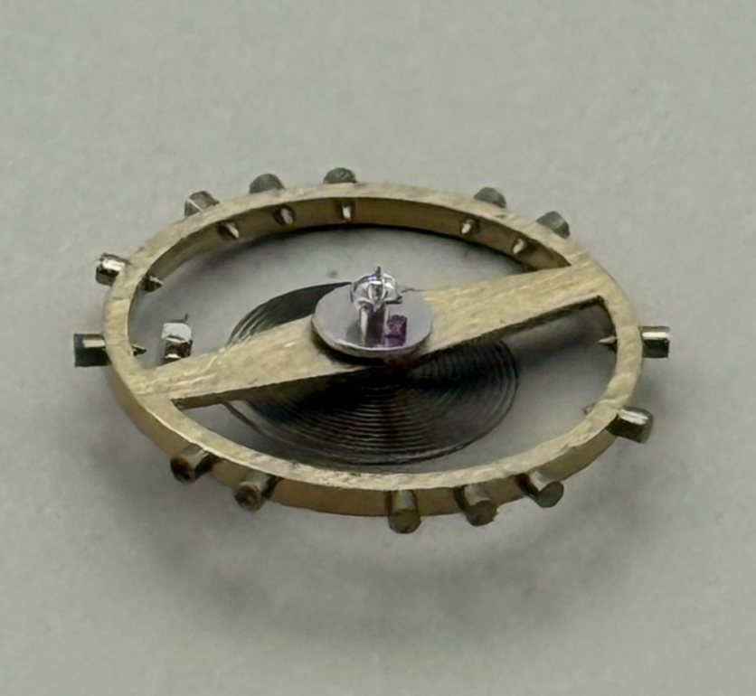 FHF 28 Balance Wheel Complete And Spring Inca 345 M Watch Movement Parts NOS