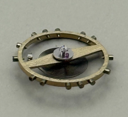 FHF 28 Balance Wheel Complete And Spring Inca 345 M Watch Movement Parts NOS