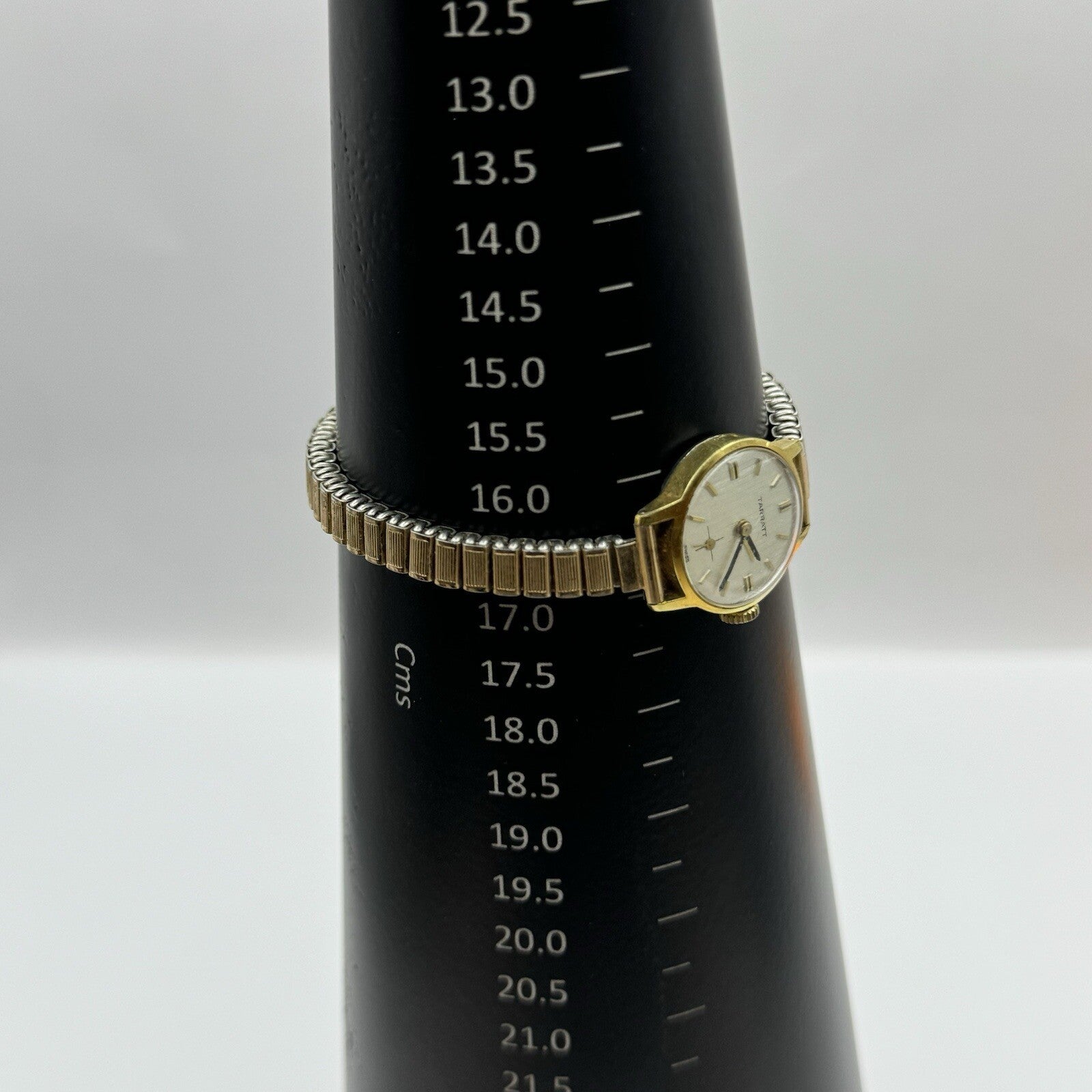 19mm WORKING Vintage Tarratt Expandable Strap Silver Dial Ladies Dress Watch 