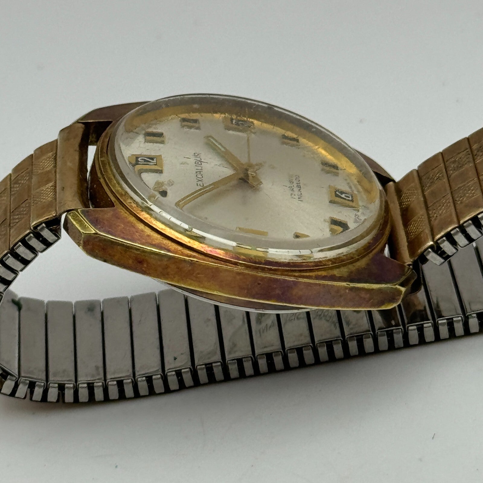 34mm Men’s Vintage Excalibur Tissot 781-1 Manual Wind Gold Plated Watch PARTS