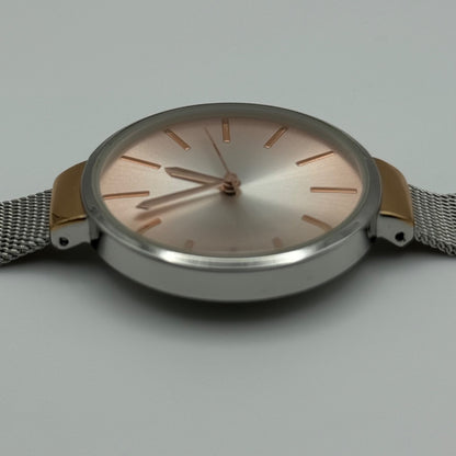 Working  Ladies Accessories Silver Tone Adjustable Mesh Strap 34mm Quartz Watch